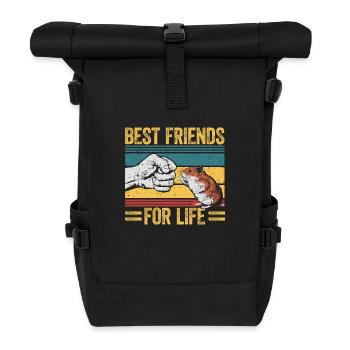Amitié pour la vie avec les hamsters - Sac à dos roll top - noir - Devant