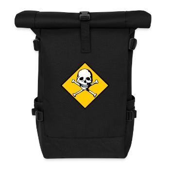 Skull and bones - Roll Top Backpack - black - Front
