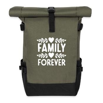 Family Forever - Roll Top Backpack - olive/black - Front