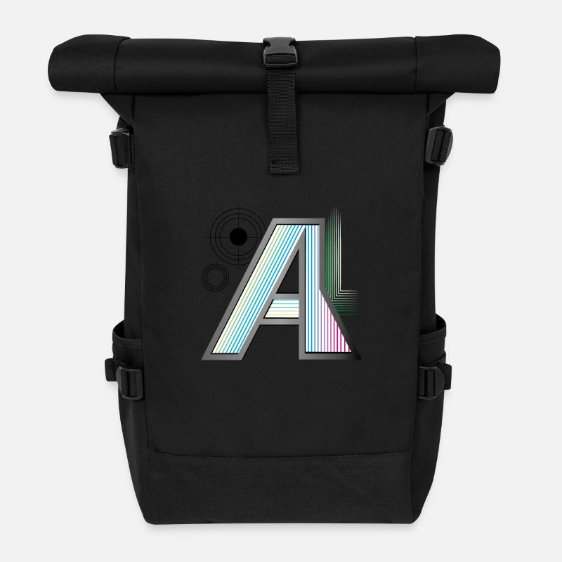 Design "Aesthetica" - Roll Top Backpack - black