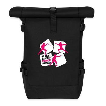 Fencing Fencer Foil Epee Fencing Sport - Roll Top Backpack - black - Front