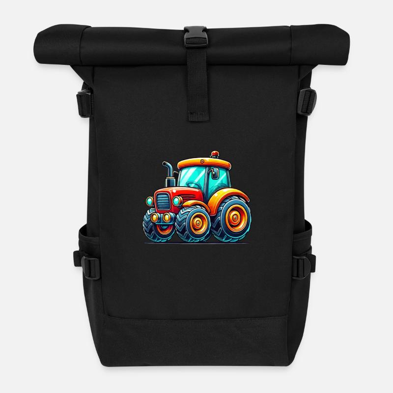 Traktor - Rolltop Rucksack - Schwarz