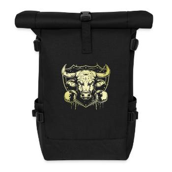 Bulle Stier Boxer - Rolltop Rucksack - Schwarz - Vorne