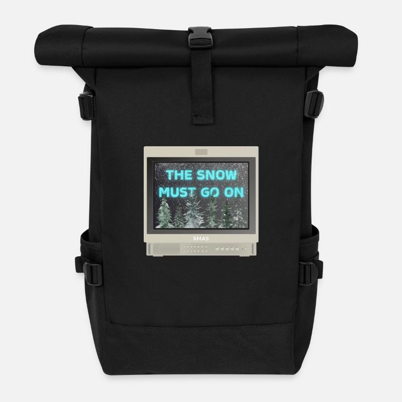 PVM Lover - The snow must go on - Roll Top Backpack - black