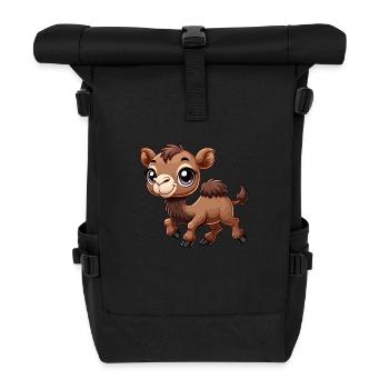 Kamel Kind - Rolltop Rucksack - Schwarz - Vorne