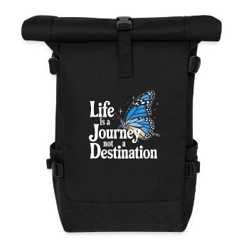 Schmetterling Monarchfalter Bunt Schmetterlinge - Rolltop Rucksack - Schwarz - Vorne