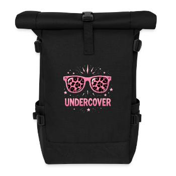 Sunglasses & Costume - Funny Motif - Roll Top Backpack - black - Front