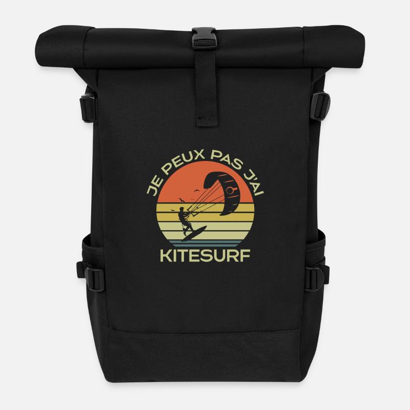 I Can't I Kite Gift Humor - Rolltop Rucksack - Schwarz