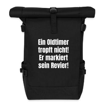 Oldtimer tropfen nicht - Rolltop Rucksack - Schwarz - Vorne
