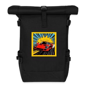 Sportwagen - Rolltop Rucksack - Schwarz - Vorne