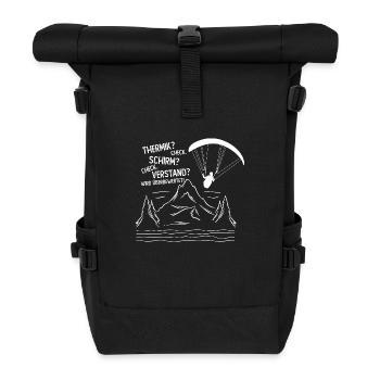Schirm Check Verstand überbewertet Paragleiter - Rolltop Rucksack - Schwarz - Vorne