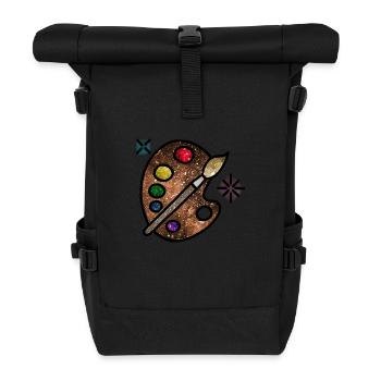 Cosmic Art - Roll Top Backpack - black - Front