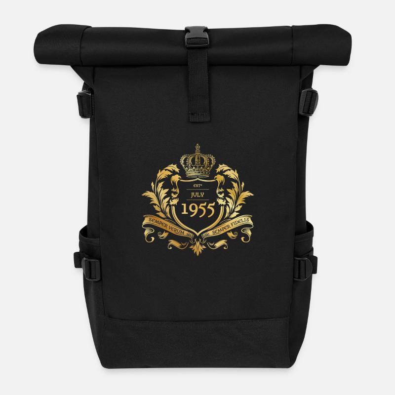 70. Geburtstag Semper Verum - Established 07/1955 - Rolltop Rucksack - Schwarz