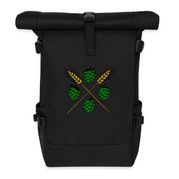 Hops and barley - beer - Roll Top Backpack - black - Front