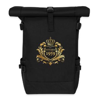 66th Birthday Semper Verum - Established 09/1959 - Roll Top Backpack - black - Front