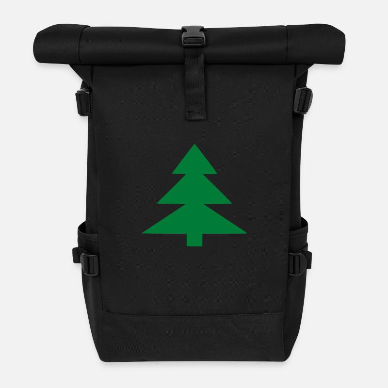 Tannenbaum - Rolltop Rucksack - Schwarz