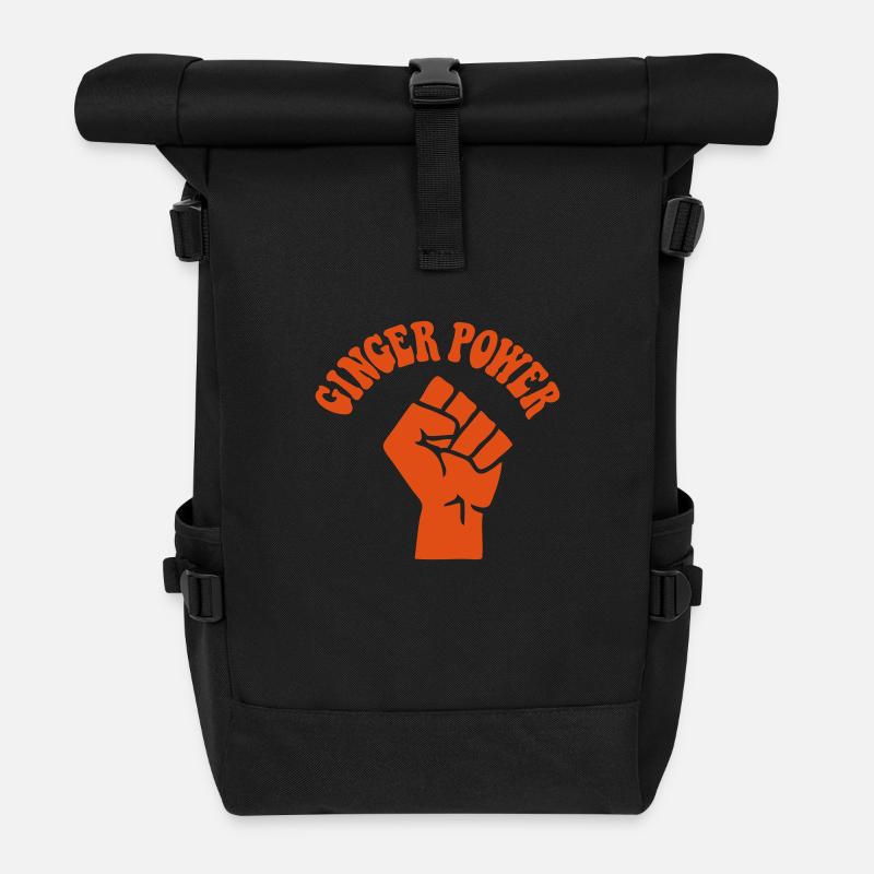 Ginger Strom - Rolltop Rucksack - Schwarz