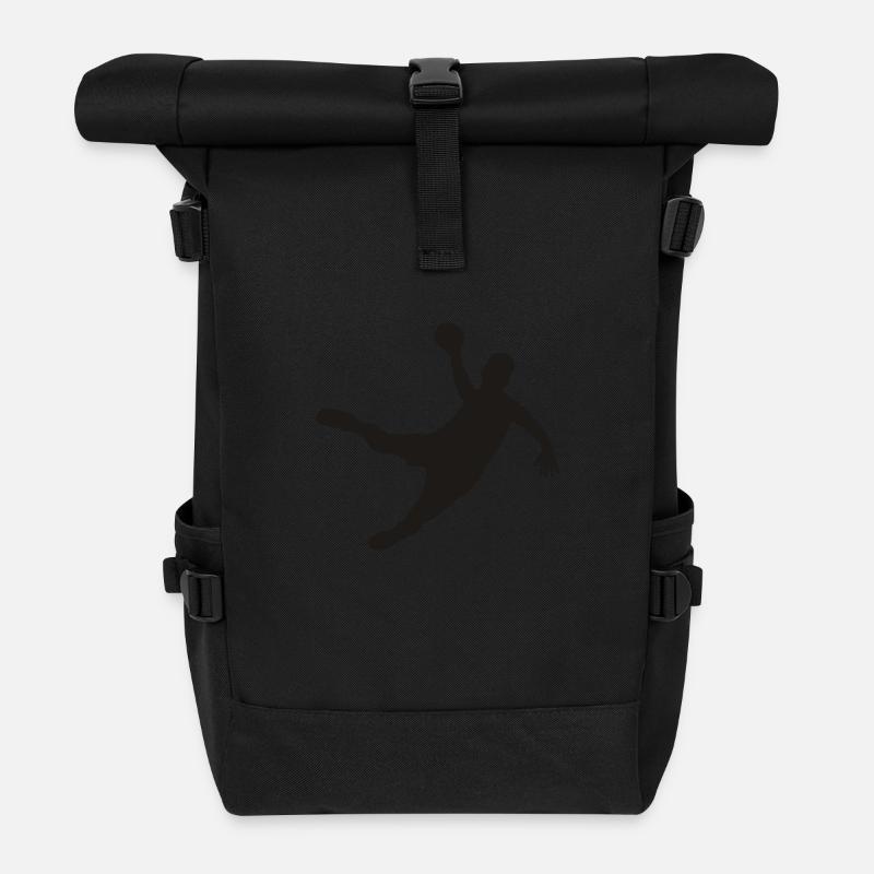 raohandball9black - Sac à dos roll top - noir