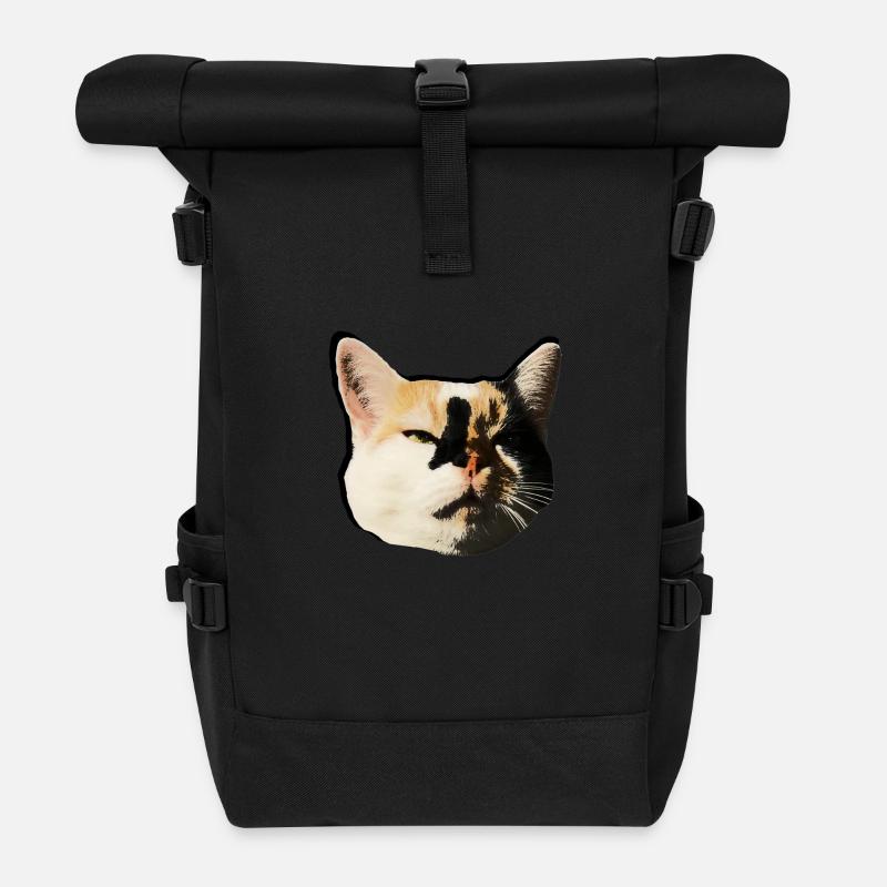 Lumi Cat - Sac à dos roll top - noir
