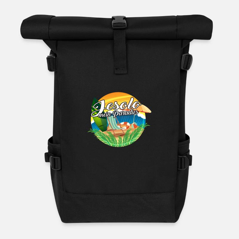 Jesolo - Mein Paradies - Rolltop Rucksack - Schwarz