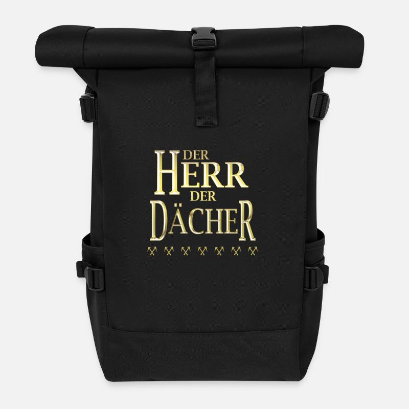 DER HERR DER DÄCHER gold - Rolltop Rucksack - Schwarz