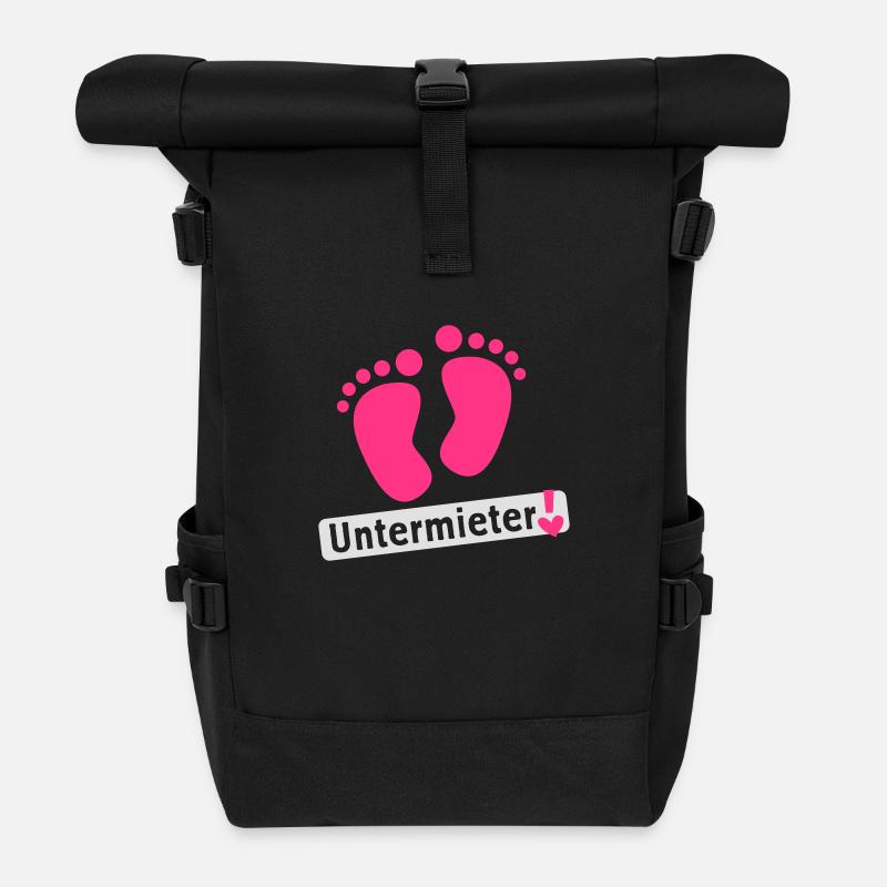 Schwanger Untermieter - Rolltop Rucksack - Schwarz