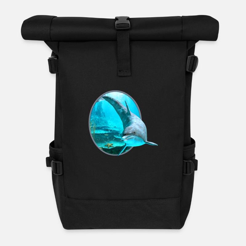 Dolphin - Rolltop Rucksack - Schwarz