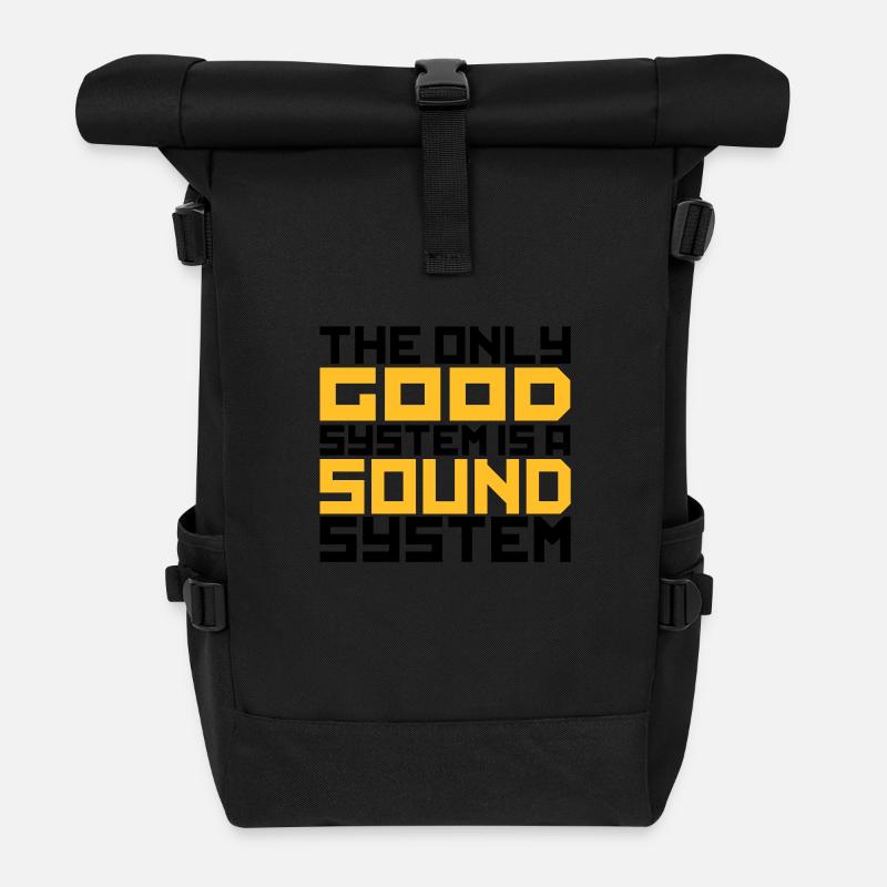 good_sound_2c - Rolltop Rucksack - Schwarz