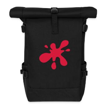fleck - Rolltop Rucksack - Schwarz - Vorne