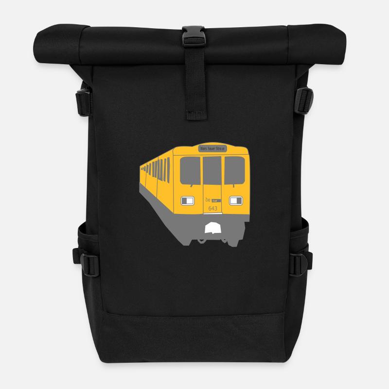 Berlin Train U1 - Rolltop Rucksack - Schwarz