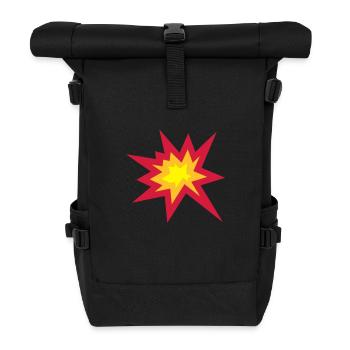 Explosion - Rolltop Rucksack - Schwarz - Vorne