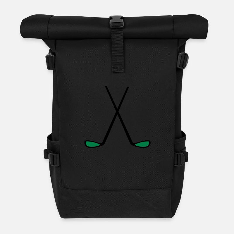 golfschläger - Rolltop Rucksack - Schwarz