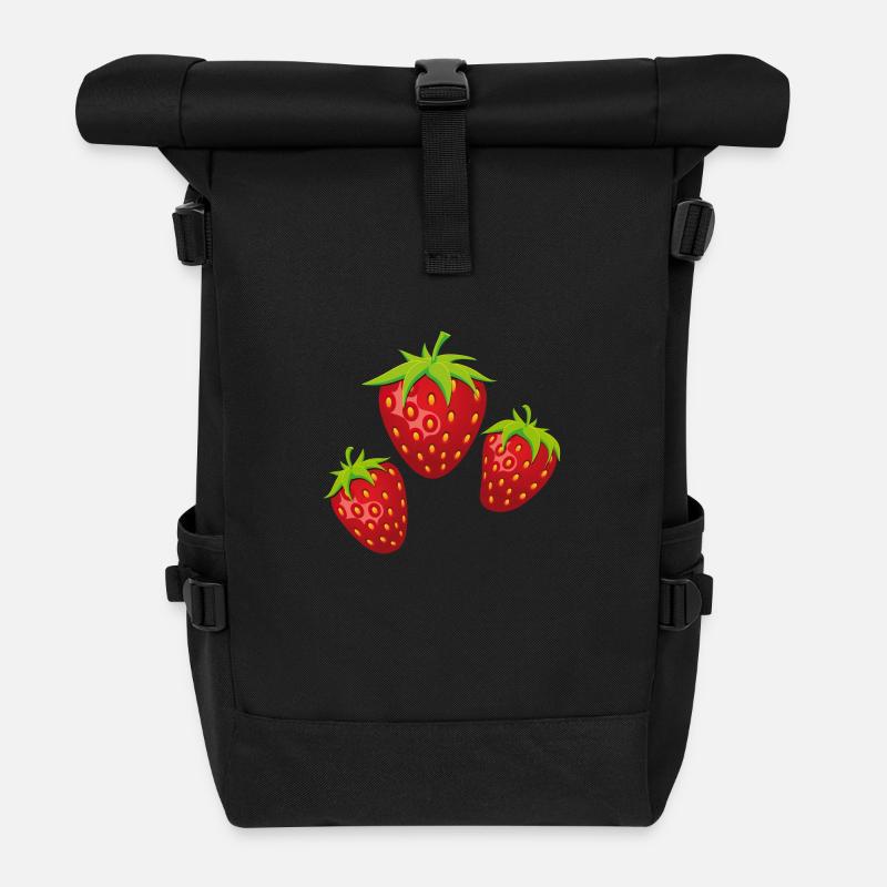 3fraises - Rolltop Rucksack - Schwarz