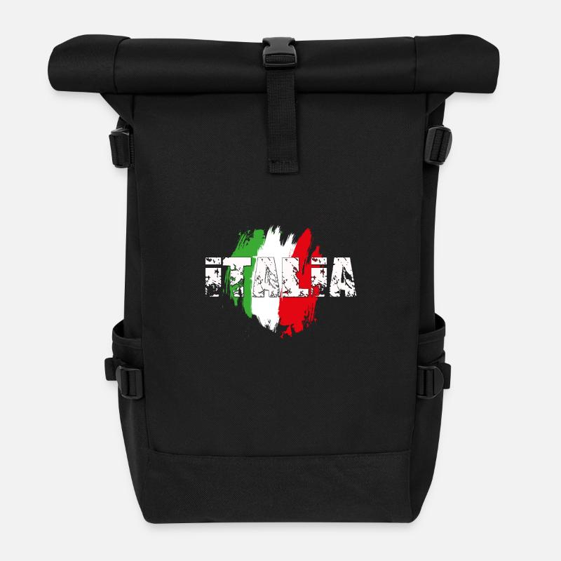 italia_blanc - Rolltop Rucksack - Schwarz