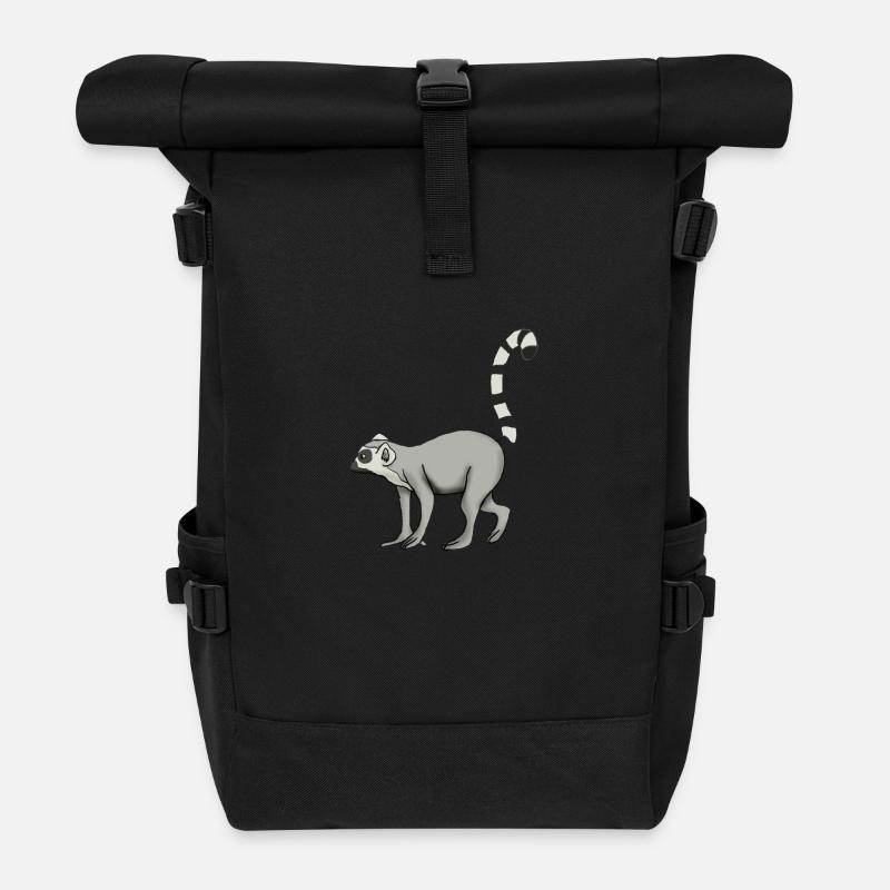Lemur Katta - Rolltop Rucksack - Schwarz