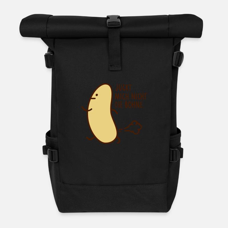 Nicht die Bohne - Rolltop Rucksack - Schwarz