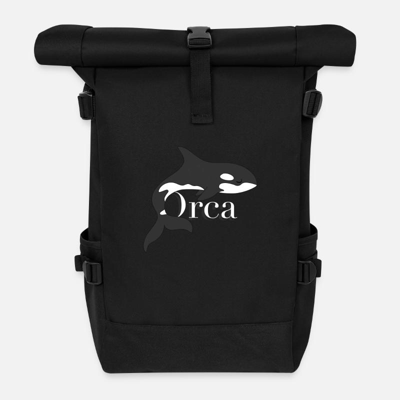 Orca Dream – Épaulard majestueux - Sac à dos roll top - noir