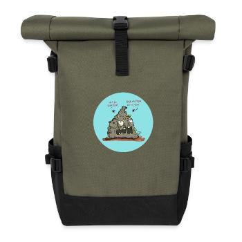 Delicious food - Roll Top Backpack - olive/black - Front