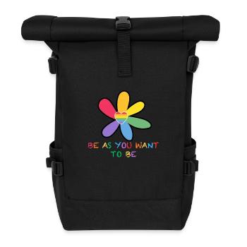 be as you want to be - Roll Top Backpack - black - Front