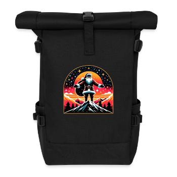 Santa Claus in the mountains - Roll Top Backpack - black - Front