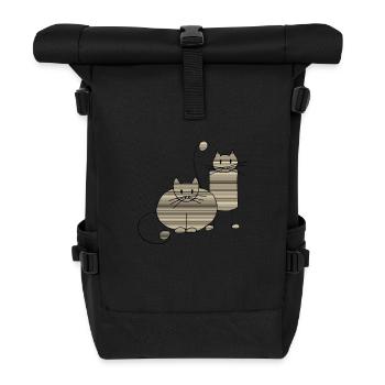 Cats - Roll Top Backpack - black - Front