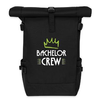 Bachelor Crew - Rolltop Rucksack - Schwarz - Vorne