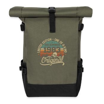 Original 42nd Anniversary Gift, December 1983 - Roll Top Backpack - olive/black - Front