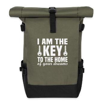 Realtor Real Estate Agent - Roll Top Backpack - olive/black - Front