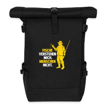 Fische Verstehen Mich Menschen Nicht - Rolltop Rucksack - Schwarz - Vorne