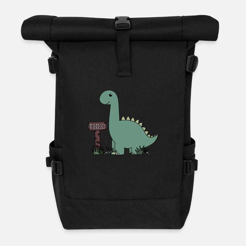 Dino Theo - Rolltop Rucksack - Schwarz