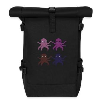 Octopus 4ply - Roll Top Backpack - black - Front