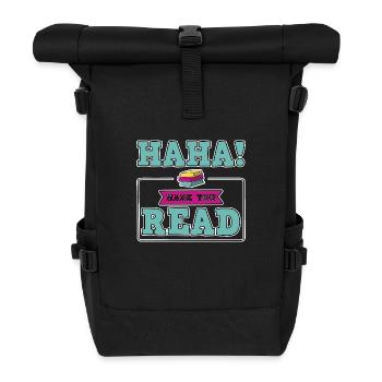 Haha Made You Read - Rolltop Rucksack - Schwarz - Vorne