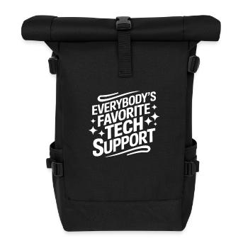 Technical Support Computer - Roll Top Backpack - black - Front