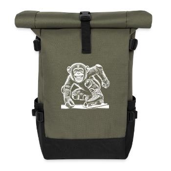 Skating - Roll Top Backpack - olive/black - Front